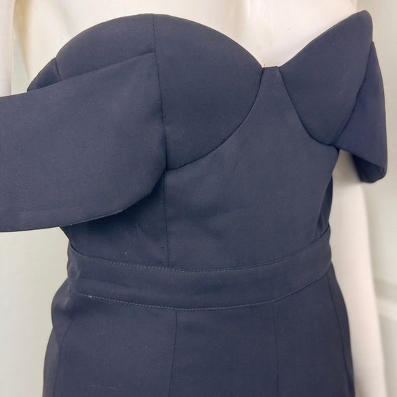 Herve Leger Black Off-Shoulder Jumpsuit - Picture 6 of 16